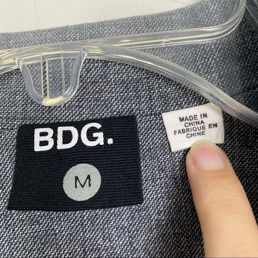 BDG Grey Double Button Blazer Jacket - Picture 4 of 5